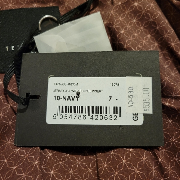 Ted Baker Jersey Jacket Funnel Insert - Navy - Picture 3 of 3